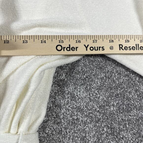 Barefoot Dreams Sweater Womens Small Wrap Pockets Cozychic Ultra Lite Ivory - Picture 16 of 16